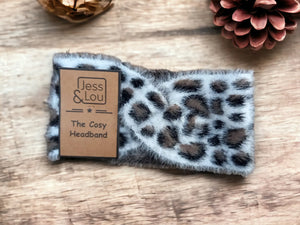 Cream Cosy Animal Print Headband