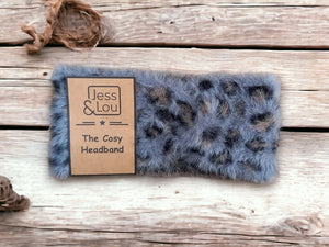 Grey Cosy Animal Print Headband