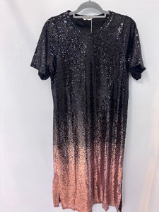 Black bronze medium glitter sequin dress