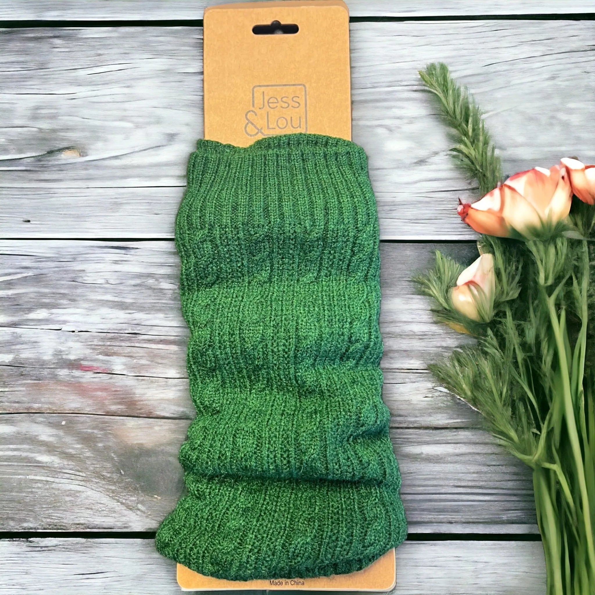 Green leg warmers